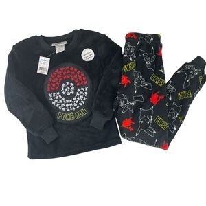 Pokemon Kids Fleece Pajama Set Long Sleeve & Pants Size XS (4-5) NWT